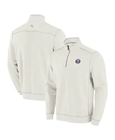 Tommy Bahama Men's Cream Detroit Tigers Sport Tobago Bay Tri-Blend Half-Zip Sweatshirt