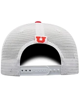 Top of the World Men's Red/White Utah Utes Victory Baseline Adjustable Trucker Hat