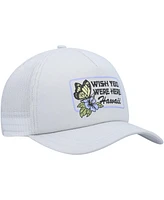 Rvca Women's Gray Wish You Were Here Foam Trucker Snapback Hat