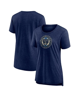 Fanatics Women's Heather Navy Philadelphia Union Distressed Vintage Primary Tri-Blend T-Shirt