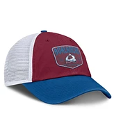 Fanatics Men's Burgundy Colorado Avalanche Fundamental One-Time Trucker Adjustable Hat