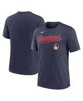 Nike Men's Heather Navy Cleveland Guardians 2025 City Connect Performance Tri-Blend T-Shirt