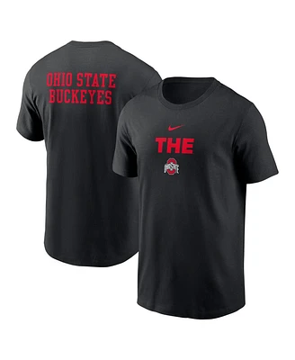 Nike Men's Black Ohio State Buckeyes 2-Hit Stacked T-Shirt