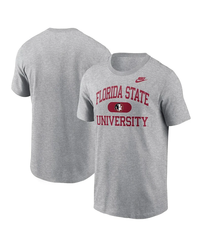 Nike Men's Heather Charcoal Florida State Seminoles Legacy Alma Mater T-Shirt