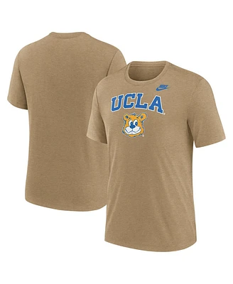 Nike Men's Heather Light Brown Ucla Bruins Legacy Arch Tri-Blend T-Shirt