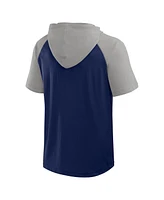 Fanatics Men's Navy New York Yankees Prime Raglan Short Sleeve Hoodie T-Shirt