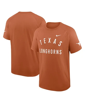 Nike Men's Burnt Orange Texas Ready Raglan Premium Performance T-Shirt