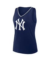 Logo Athletic Women's Navy New York Yankees Stellar Win V-Neck Tank Top