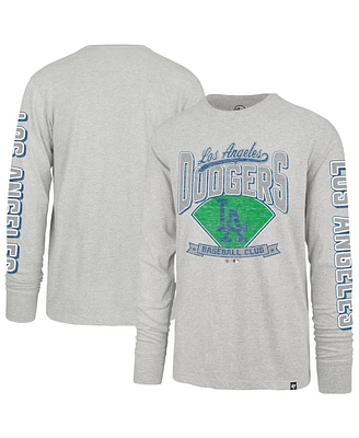 '47 Brand Men's Gray Los Angeles Dodgers Fair Ball Franklin Long Sleeve T-Shirt