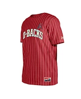 New Era Men's Red Arizona Diamondbacks Throwback Pinstripe T-Shirt