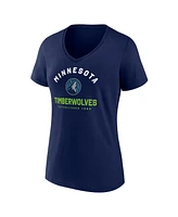 Logo Athletic Women's Navy Minnesota Timberwolves Unrivaled V-Neck T-Shirt