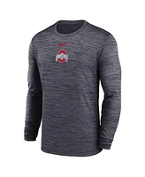 Nike Men's Ohio State Buckeyes 2025 Sideline Velocity Performance Long Sleeve T-Shirt