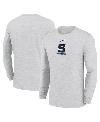 Nike Men's White Penn State Nittany Lions 2025 Sideline Velocity Performance Long Sleeve T-Shirt