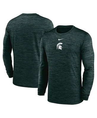 Nike Men's Green Michigan State Spartans 2025 Sideline Velocity Performance Long Sleeve T-Shirt