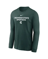 Nike Men's Green Michigan State Spartans 2025 Sideline Performance Long Sleeve T-Shirt