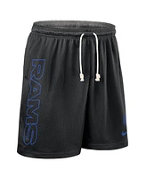 Nike Men's Black Los Angeles Rams Sideline Reversible Performance Shorts