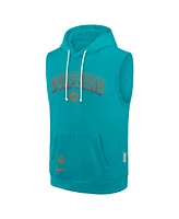 Nike Men's Aqua Miami Dolphins Sideline Performance Sleeveless Pullover Hoodie