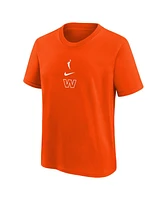Nike Big Boys and Girls Brilliant Orange Wnba Essential Logo T-Shirt