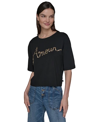 Karl Lagerfeld Paris Women's Embellished Amour T-Shirt