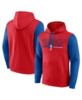 Fanatics Men's Red Philadelphia Phillies Outline Fleece Pullover Hoodie