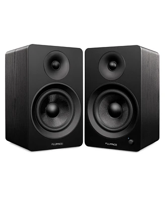 Fluance Ai61 Powered 2-Way 2.0 Stereo Bookshelf Speakers with 6.5" Drivers, 120W Amplifier for Turntable, Tv, Pc and Bluetooth 5 Wireless Music S