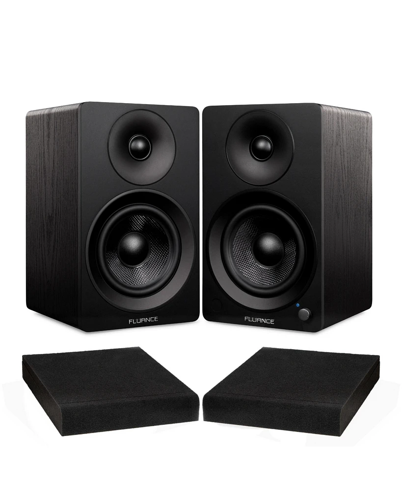 Fluance Ai41 Lucky Bamboo Powered 2.0 Stereo Bookshelf Speakers with 5" Drivers, 90W Amplifier for Turntable, Tv, Pc and Bluetooth 5 High Den
