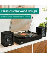 Electrohome Huntley Powered Bookshelf Speakers with Built-in Amplifier and 3" Drivers for Turntable, Tv, Pc Wireless Music Streaming featurin