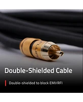 Fluance Premium Grade Subwoofer Cable with Gold-Plated Rca Connectors, High-performance Ofc cable with durable rubber insulator for Subwoofer, Home Th