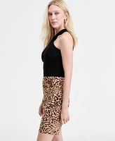 I.n.c. International Concepts Women's Animal-Print Pull-On Bermuda Shorts, Exclusively at Macy's