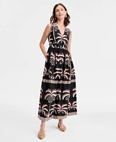 I.n.c. International Concepts Women's Printed Button-Up Maxi Dress, Exclusively at Macy's