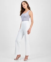 Kasper Women's High-Rise Flare-Leg Pants
