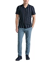 Perry Ellis Men's Short Sleeve Striped Button-Front Camp Shirt