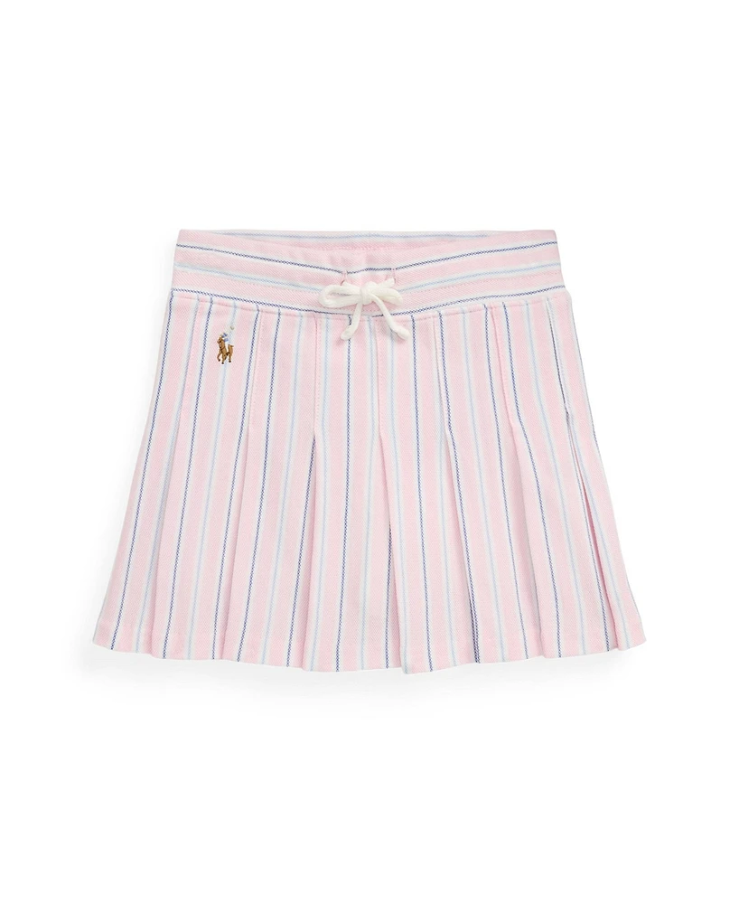 Polo Ralph Lauren Toddler and Little Girls Striped Pleated Oxford Mesh Skort
