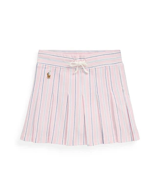 Polo Ralph Lauren Toddler and Little Girls Striped Pleated Oxford Mesh Skort