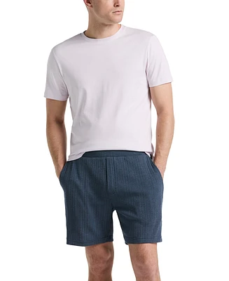Perry Ellis Men's Ribbed Striped Drawstring 7" Shorts
