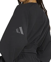 adidas Women's Soft Lux Relaxed Crewneck Sweatshirt