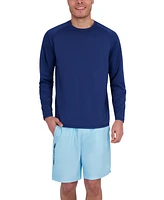 Spyder Men's Long Sleeve Waffle-Knit Crewneck Swim Shirt