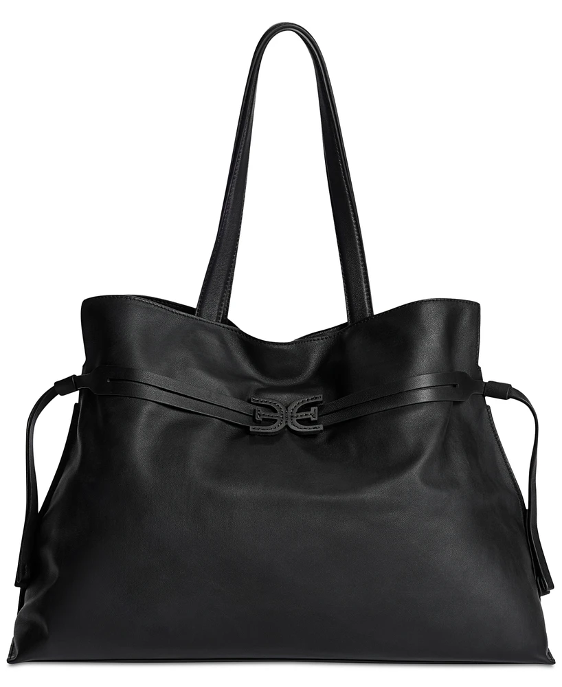 Sam Edelman Poppy Extra Large Leather Drawstring Crossbody