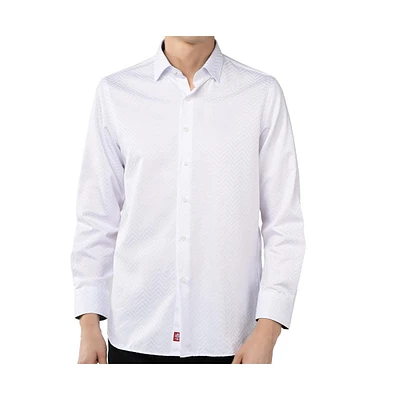 Luchiano Visconti Men's White on printed shirt