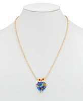 Patricia Nash Gold-Tone 2-Pc. Set Beaded & Heart Pendant Convertible Layered Necklace, 19" + 3" extender