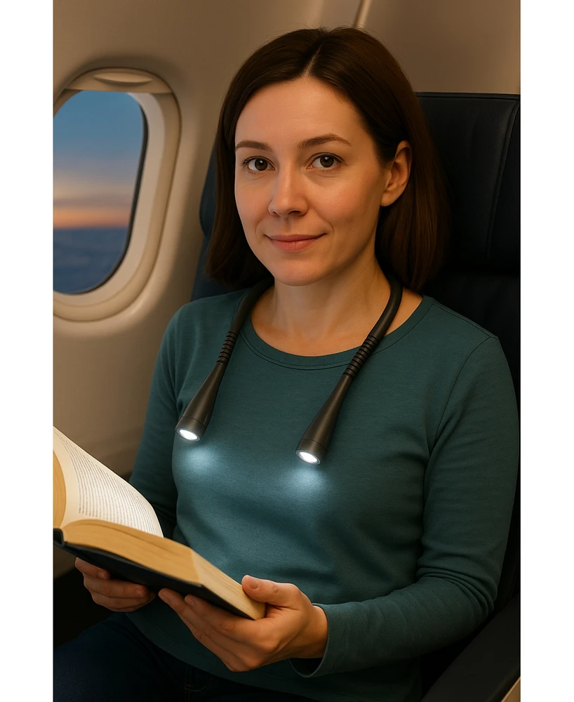Travel Neck Reading Light- Black Grey