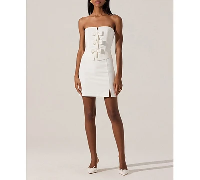 Astr the Label Women's Bow-Detail Strapless Mini Dress