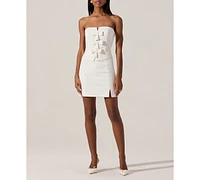 Astr the Label Women's Bow-Detail Strapless Mini Dress