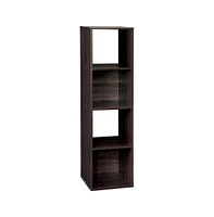 Closetmaid Decorative Stackable 4-Cube Cubeicals Organizer Storage, Espresso