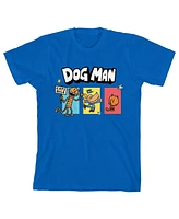 Dog Man Boys Petey the Cat & Lil' Youth Royal Blue Short Sleeve Tee-xl