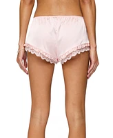 Edikted Women's Clair Ruffle Lacey Satin Effect Shorts