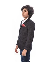 Elie Balleh Toddler Navy Slim Fit Digital Rain Jacket