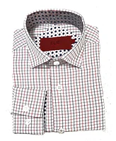 Elie Balleh Little Boys Red Plaid Short Sleeve Slim Fit Shirt
