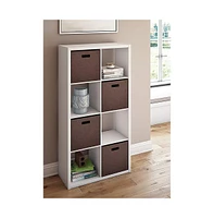 ClosetMaid 4583 Decorative Bookcase Open Back 8-Cube Storage Organizer, White