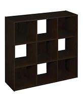 ClosetMaid 9 Cube Wood Stackable Open Bookcase Display Shelf Organizer